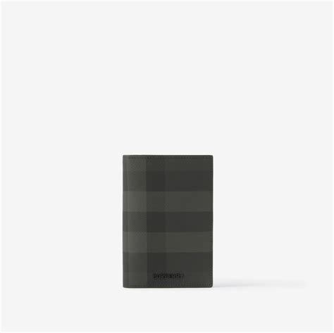 burberry small leather document holder|Check Passport Holder in Charcoal .